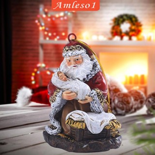 [Amleso1] จี้เรซิ่น รูปตุ๊กตา Weihnachtsdekoration น่ารัก สําหรับแขวนตกแต่งต้นคริสต์มาส DIY