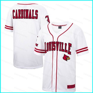 เสื้อคาร์ดิแกน เสื้อเบสบอล เสื้อกีฬา พลัสไซซ์ ลายการ์ตูน Louisville Cardinals Jersey