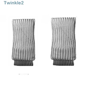 Twinkle ถุงมือเชื่อมนิ้วมือ โลหะ ทนความร้อน กันความร้อน สีเงิน 2 ชิ้น