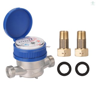 15mm 1/2 Inch Intelligent Water Meter Household Mechanical Rotor Type Cold Water Meter Pointer Digital Display Combination Water Meters