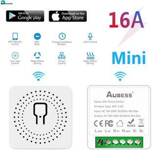 WiFi สมาร์ท Wifi สวิทช์16A มินิไฟ Led Tuya ชีวิตอัจฉริยะ APP รองรับ2-Way Relé จับเวลา Google Home Alexa บ้าน home home