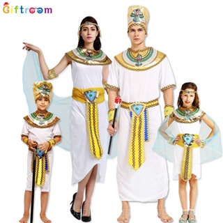 [0714]SHWZ-COS-QZZ Childrens Day Egyptian Pharaoh Clothes Male and Female Princess Ancient Greek Clothing Arab Prince Nile Animation  Comic  Halloween  Parent-child clothing Gift