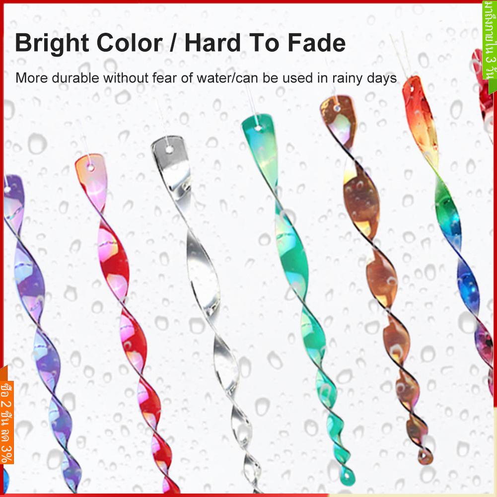 มาถึงภายใน 3 วัน กระดิ่งลมไล่นก แบบสะท้อนแสง กันน้ํา สะดวก สําหรับแขวนตกแต่งสวน 10 ชิ้น