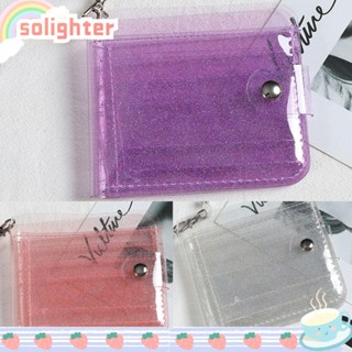 Solighter กระเป๋าสตางค์ PVC ใส สําหรับผู้หญิง