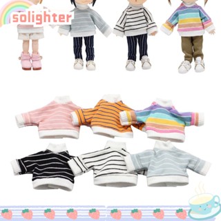 Solighter Ob11 ชุดมินิเดรส ลายทาง หลากสี อุปกรณ์เสริม สําหรับตุ๊กตา 1/12 Diy