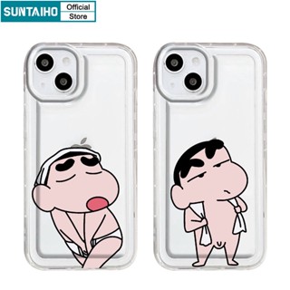 Suntaiho เคสโทรศัพท์มือถือแบบนิ่ม TPU กันกระแทก ลายการ์ตูนเด็กผู้ชายขี้อาย สําหรับ Oppo A16-4G A16S A54S A5S A7 2018 AX5S AX7 A7N A12 A12S A11K A15 A15S