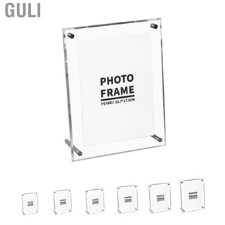 Guli Transparent Photo Frame Acrylic Picture to Display  and Photos with Metal Rack