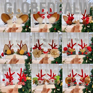Globedealwin Christmas Antler Hair Clips Cute Exquisite  Reindeer Barrettes for Parties Birthday Cosplay