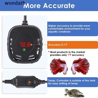 Wonda เครื่องทําความร้อนตู้ปลา พร้อมจอแสดงผลดิจิทัล LED ขนาดเล็ก แบบพกพา ปรับได้ อุปกรณ์เสริม สําหรับตู้ปลา