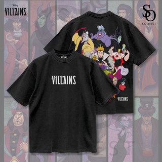 SO.BEST เสื้อยืด VILLAINS Hiptrack Rare Special Cotton Vintage สกรีนหน้า-หลัง ผ้าสีเฟดดำ ลิขสิทธิ์แท้