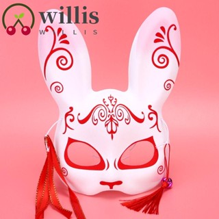 Willis หน้ากากหูกระต่าย สไตล์ญี่ปุ่น น่ารัก สําหรับปาร์ตี้ คอสเพลย์ หน้ากาก ปาร์ตี้ ตกแต่ง หน้ากาก เทศกาล เต็มใบหน้า เครื่องแต่งกาย ปาร์ตี้