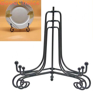 Plate Holder Freestanding Iron Art Display Easel Black Decorative Ornament