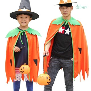 Delmer เสื้อคลุมฮาโลวีน ชุดแฟนซี น่ารัก หมวกปาร์ตี้ เด็ก ตกแต่งฮาโลวีน