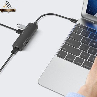 Quu อะแดปเตอร์แยกฮับ USB3 0 5Gbps Type C อ่าน SD TF