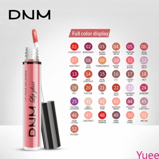 Dnm Water-light Mirror Lip Glaze Moisturizing Long-Lasting Liquid ลิปสติก Pearlescent Lip Gloss Lips แต่งหน้าเครื่องสำอาง yuee