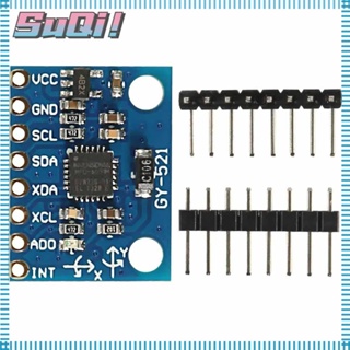 Suqi โมดูลเซนเซอร์วัดความเร็ว ไจโรสโคป เอาท์พุทข้อมูล IIC I2C GY-521 MPU-6050 3 แกน 3-5V 16 Bit AD MPU6050 6 DOF 6 แกน 3 ชิ้น