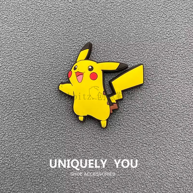 jibbitz crocs pokemon หัวเข็มขัด รูปการ์ตูนโปเกม่อน ปิกาจู มังกรไฟ Jenny Turtle Hole
