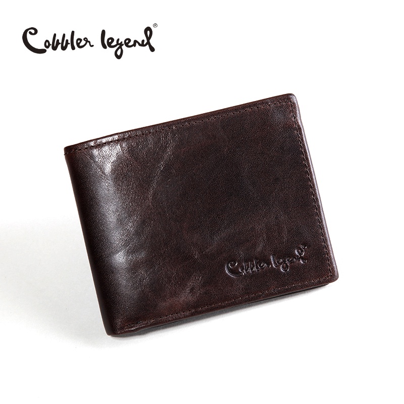 Cobbler Legend กระเป๋าสตางค์ หนังแท้ สไตล์วินเทจ ใส่บัตรได้ สําหรับผู้ชาย