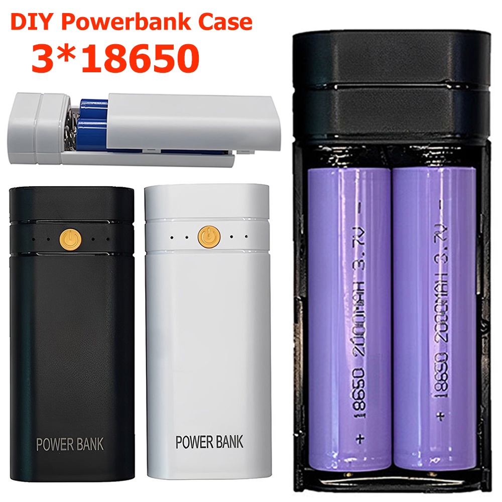 18650 กล ่ องชาร ์ จแบตเตอรี ่ แบบพกพา Power Bank ชุด DIY Fast Charging- Power Bank Shell Case Power Bank Charge Storage Box