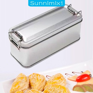 [Sunnimix1] กล่องดีบุกโลหะ พร้อมฝาปิด ลายสับปะรด สําหรับใส่คุกกี้ เค้ก