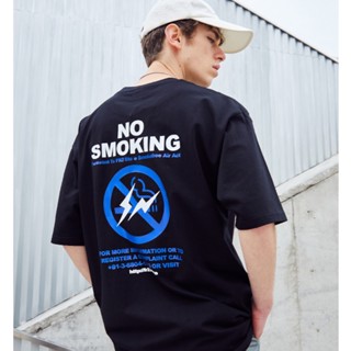 เสื้อยืดแขนสั้น พิมพ์ลาย Fr2 x Fragment NO Smoking Kills Fujiwara Hiroshi สีฟ้า สําหรับผู้ชาย และผู้หญิง 0918