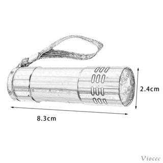 [Viocee] ไฟฉายฉุกเฉิน LED 9 ดวง อะลูมิเนียมอัลลอย ขนาดเล็ก กันน้ํา สําหรับตั้งแคมป์ เดินป่า กลางแจ้ง