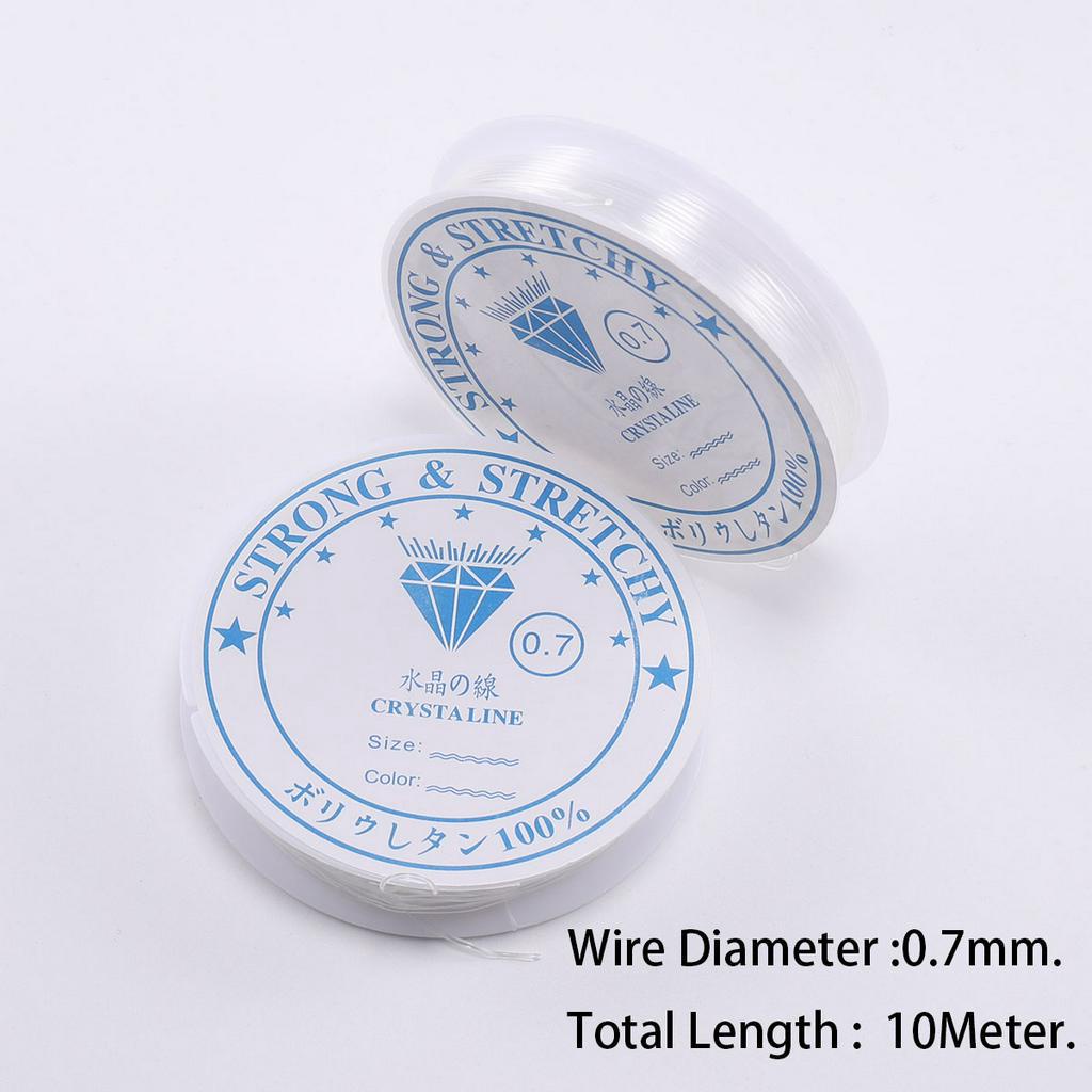 ลูกปัดคริสตัล แบบยืดหยุ่น ขนาด 0,4-1,0 มม. 5-15 ม. สําหรับทําเครื่องประดับ DIY 1 ม้วน - รูปที่ 5