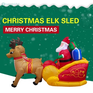 Inflatable Santa Claus เลื่อน Reindeer กลางแจ้ง Air Blown ตกแต่งคริสต์มาส LED ปีใหม่ Decor Xmas Props เครื่องประดับ TH