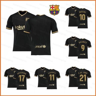 Yt3 เสื้อยืด ลายทีมชาติฟุตบอล Barcelona Away FCB Messi Suarez Dembele Griezmann De Jong ทรงหลวม สําหรับผู้ชาย และผู้หญิง 2020-2021