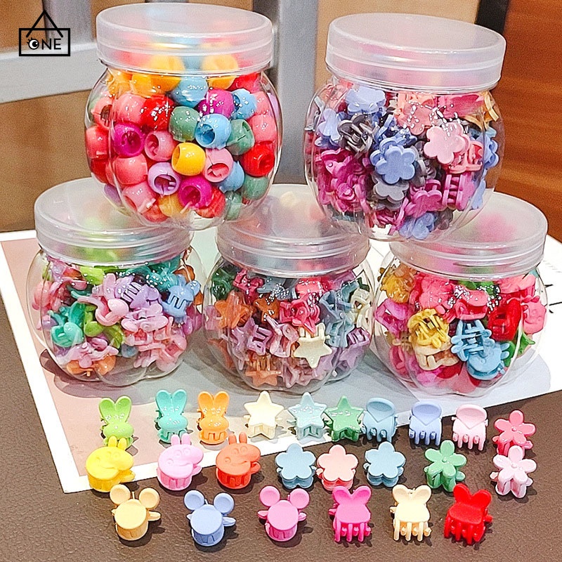 COD❤️1บาทกิ๊บติดผมหูกระต่ายสีแคนดี้ลายดอกไม้มินิน่ารักเกาหลีเรียบง่ายหน้าม้านักเรียนเครื่องประดับผมเด็กผู้หญิง-a.one
