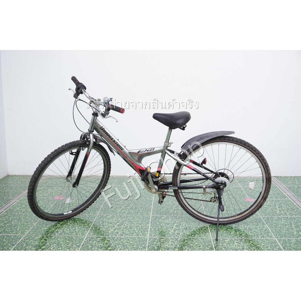 จักรยานเสือภูเขาญี่ปุ่น - ล้อ 26 นิ้ว - มีเกียร์ - Bridgestone - สีเงิน [จักรยานมือสอง]