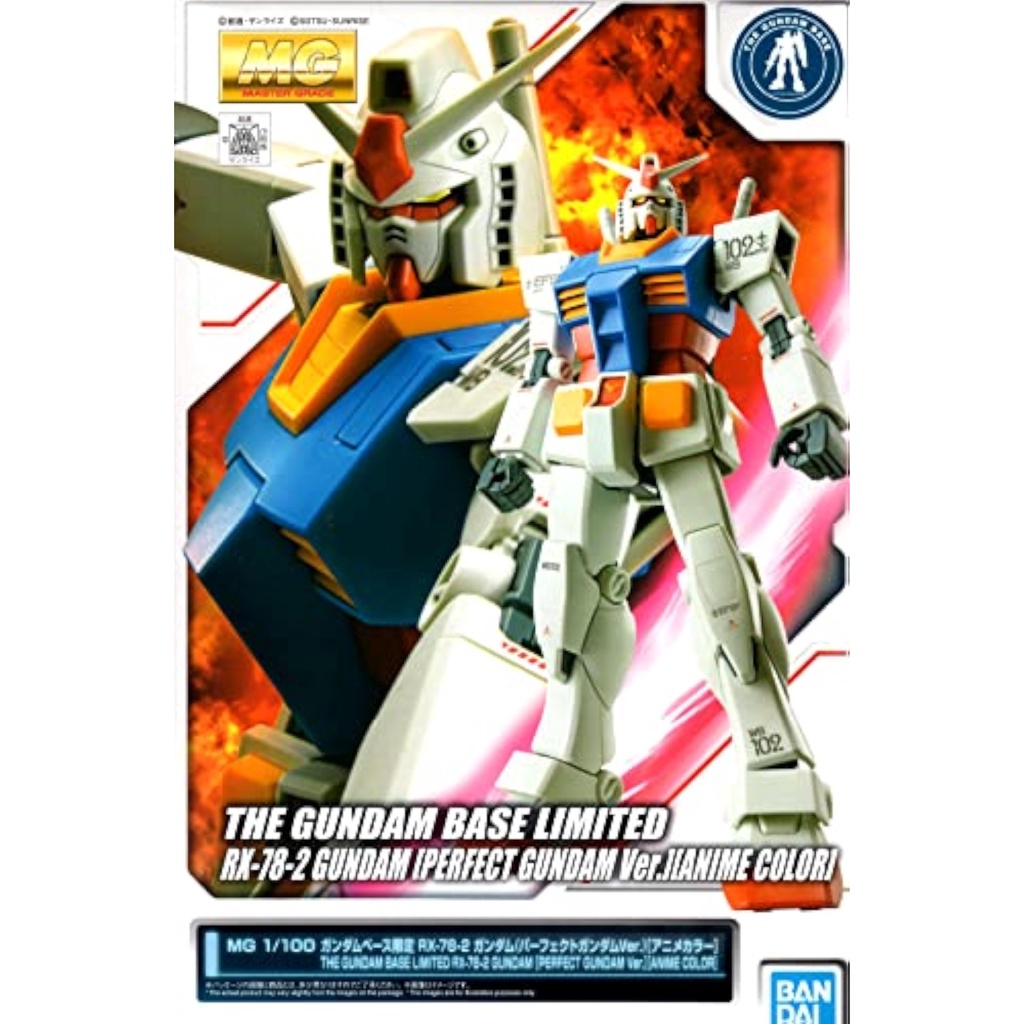 BANDAI [Gundam Base Limited] MG 1/100 RX-78-2 Gundam (Perfect Gundam Ver.) Anime color