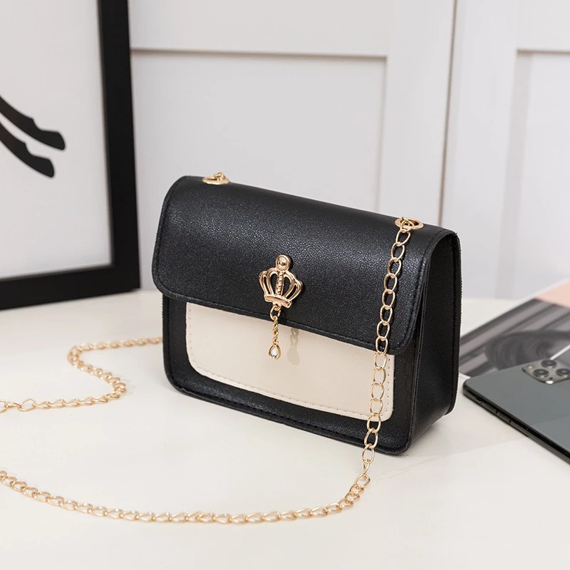 กระเป๋าสะพายข้าง/พาดลำตัว ทรงเหลี่ยมสายสะพายโซ่ รุ่นShoulder Bags- JS663