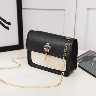 กระเป๋าสะพายข้าง/พาดลำตัว ทรงเหลี่ยมสายสะพายโซ่ รุ่นShoulder Bags- JS663