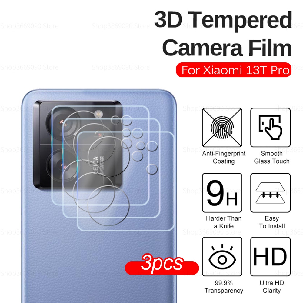 เคสกระจกนิรภัยใส ป้องกันเลนส์กล้อง 3D สําหรับ Xiaomi 13T Pro 2023 Xiaomi 13T Pro Mi13T mi 13 T Pro 13tpro 5G 1-3 ชิ้น