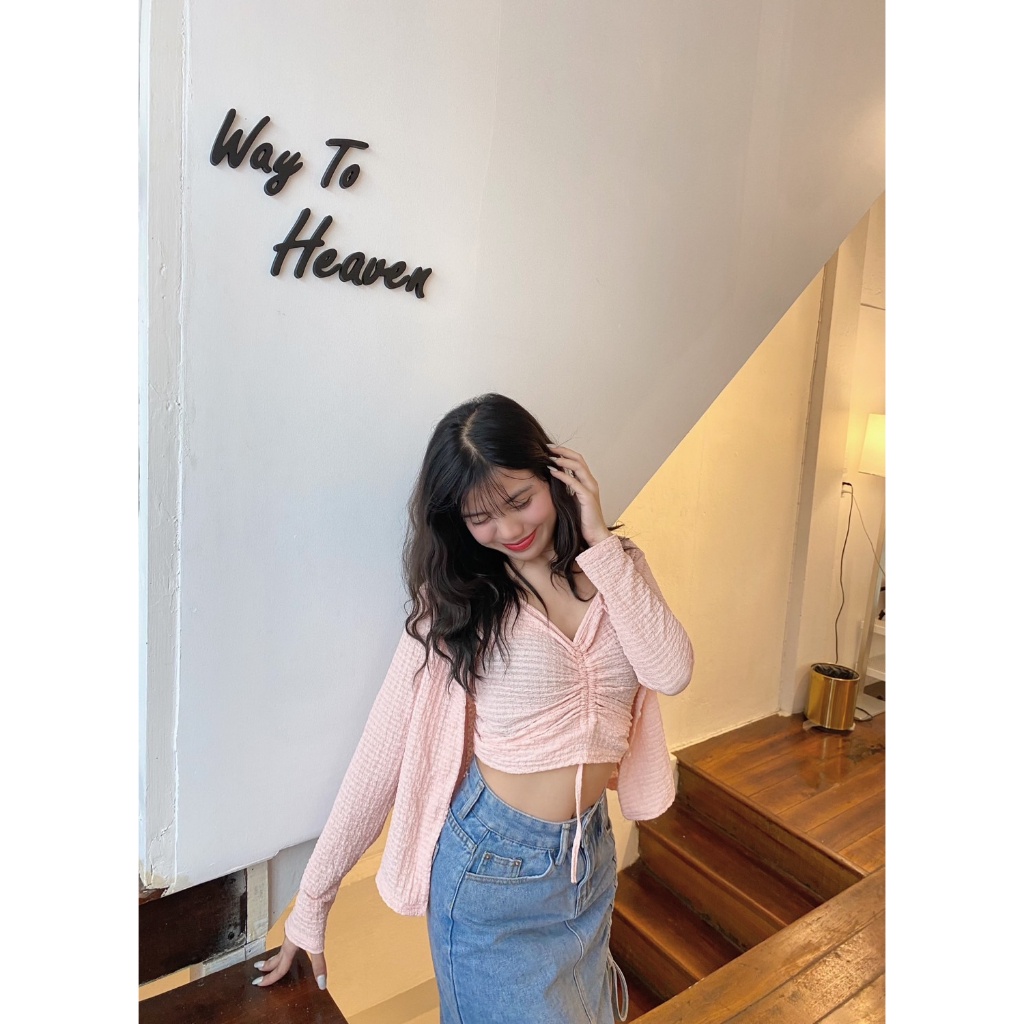 CHUNYU OUTLETS เสื้อเซ็ต2ชิ้น ผ้ายับ เข้าใหม่ Y07-1#