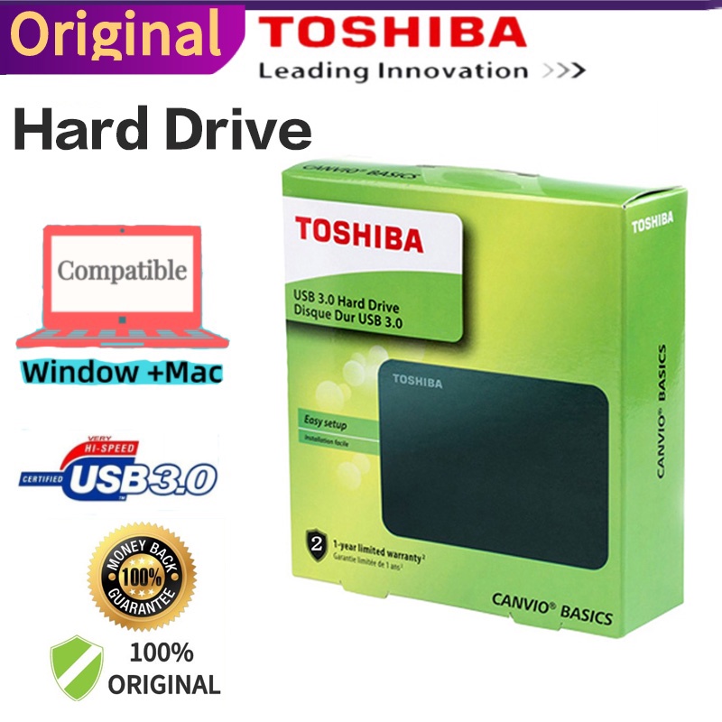 Toshiba HardDisk External 1TB 2TB 4TB Hard Drive HDD USB 3.0 ฮาร์ดดิสก์ความเร็วสูง ที่เก็บข้อมูลแบบพ