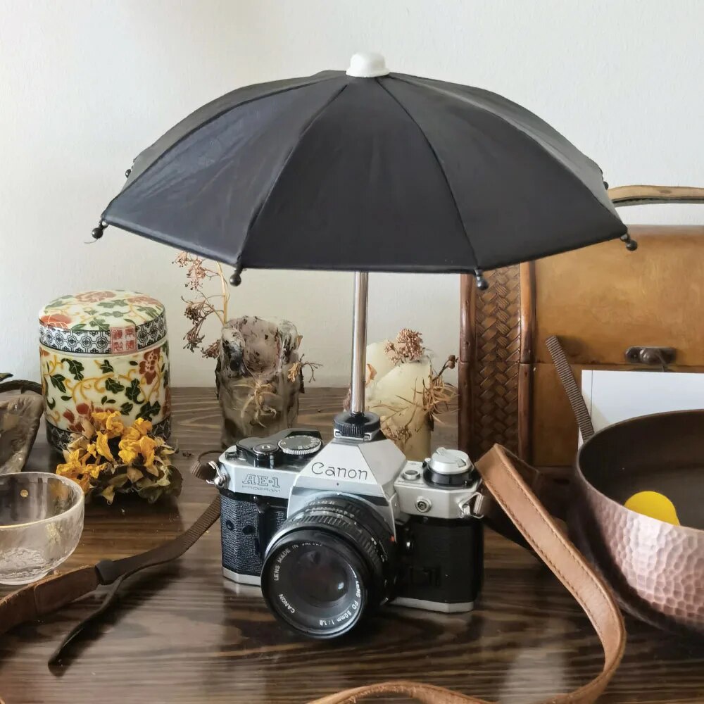 Camera Umbrella Waterproof Raincoat Sunshade Rain Cover Hot Shoe Adapter for Canon Nikon Sony Pentax
