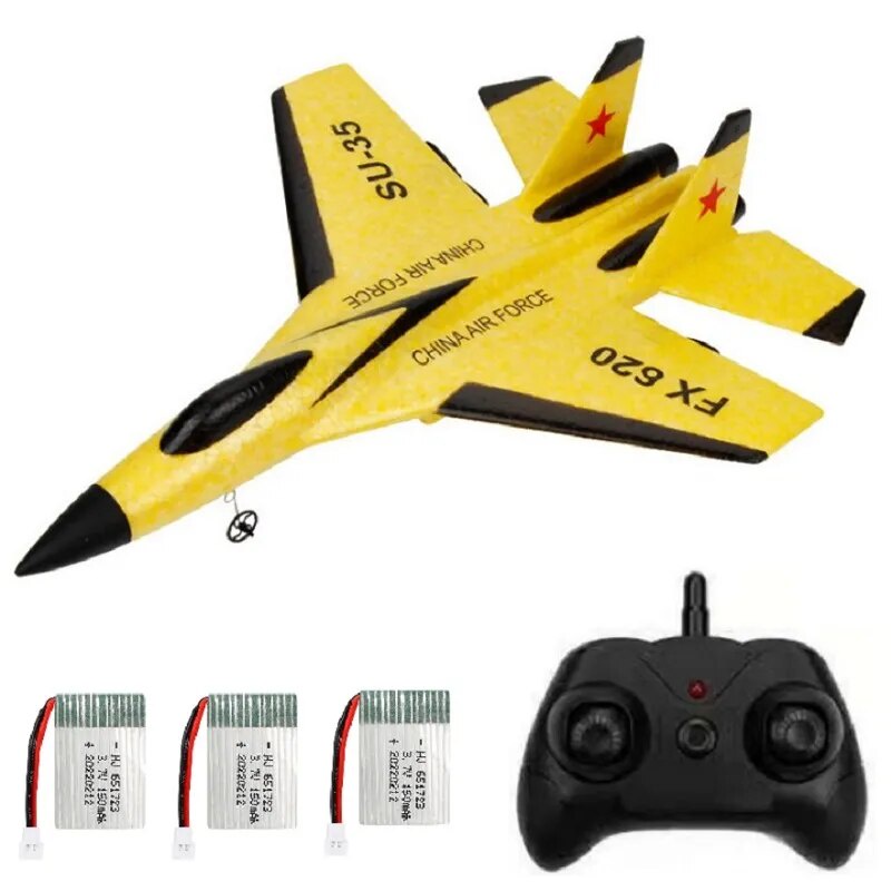 New 2.4G SU-35 RC Plane RC Model Gliders With Remote Control Drone RTF UAV Kid Airplane Children Gif