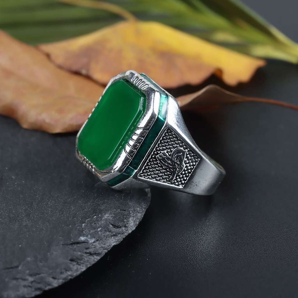 แหวนหมั้นแต่งงาน เหล็กไทเทเนียม สีเงิน สไตล์พังก์ เรโทร สําหรับผู้ชาย