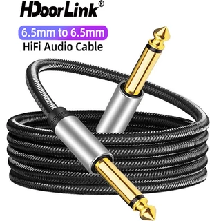 Hdoorlink สายเคเบิลแจ็ค 6.5 มม. เป็น 6.5 ตัวผู้ เป็นตัวผู้ 6.5 มม. สําหรับเครื่องขยายเสียงกีตาร์ เปียโน ลําโพง AUX 6.5 มม.