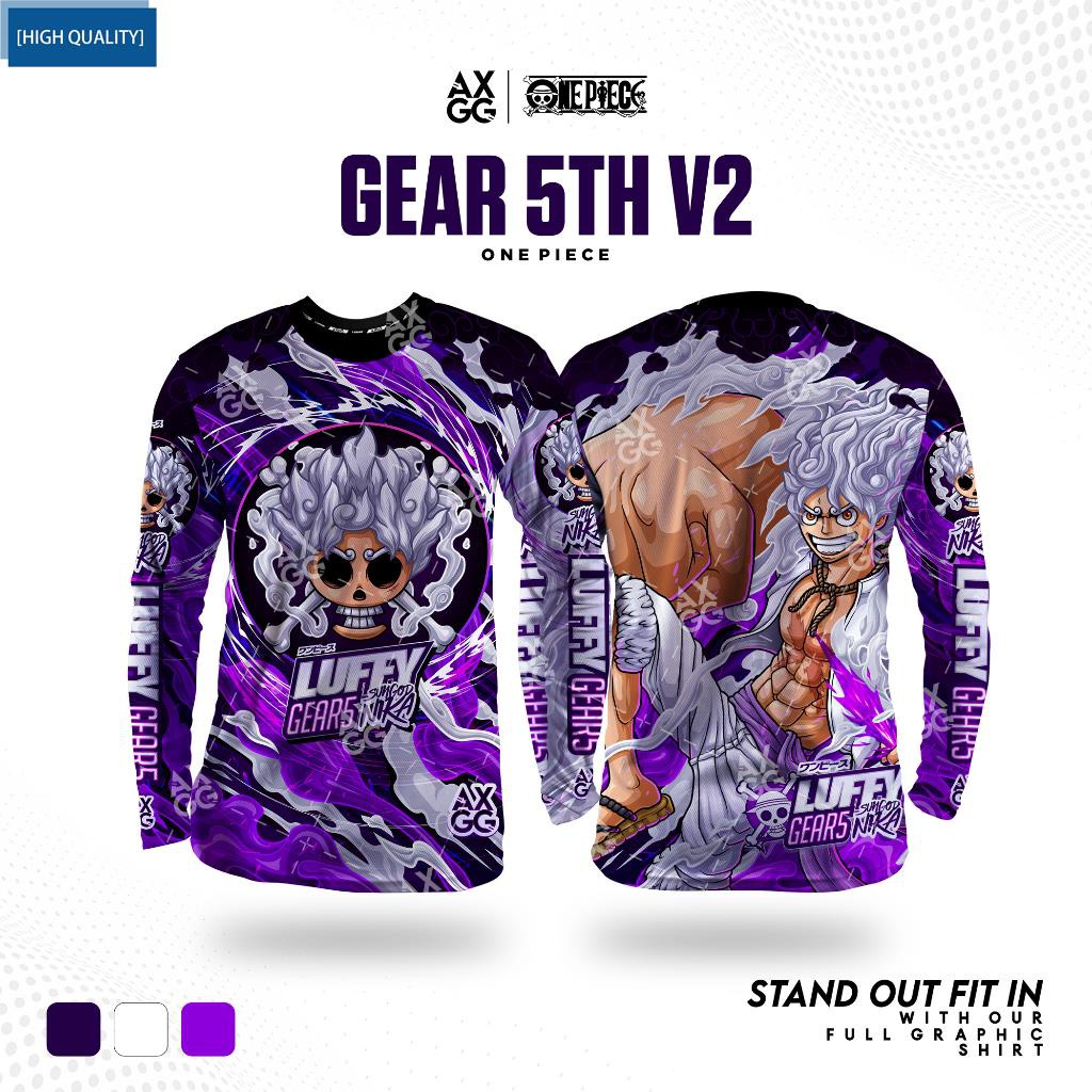 เสื้อยืดแขนยาว พิมพ์ลายอนิเมะ One Piece แฟชั่นฤดูร้อน สําหรับผู้ชาย 2023