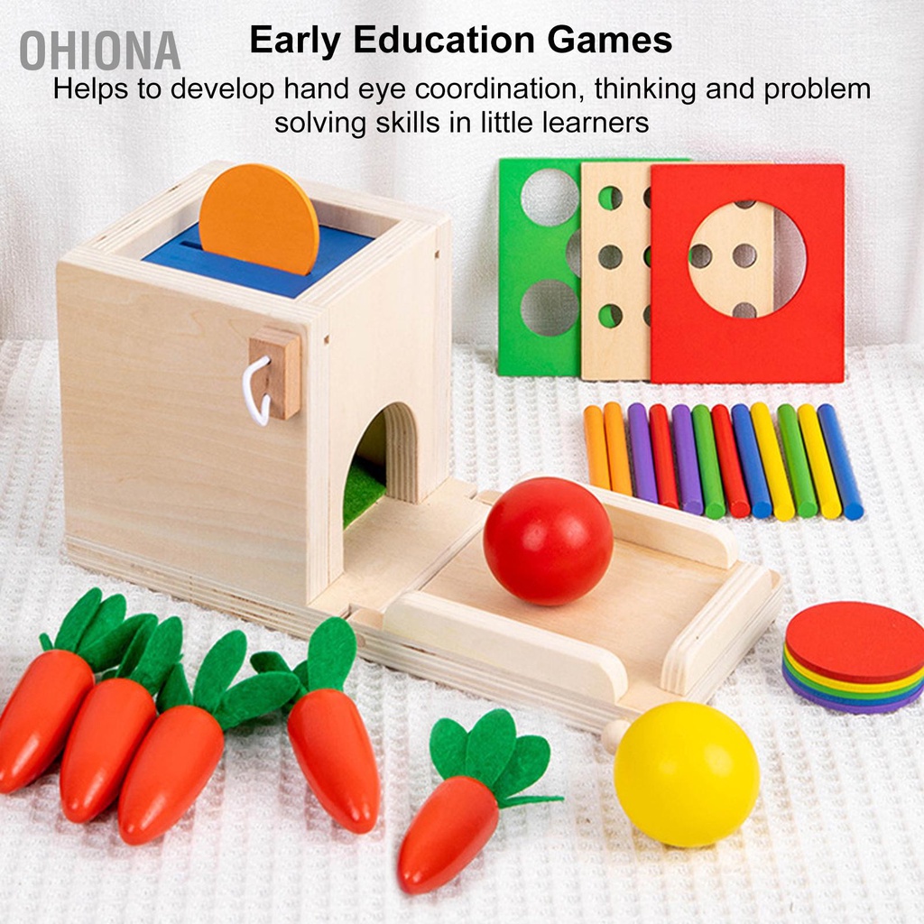 OHIONA 4 ใน 1 เหรียญกล่อง Stick แครอท Harvest เกมที่น่าสนใจลูกบอล Matchstick สี DROP เกมของเล่น