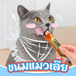 [ซื้อ 10 รับ1] ขนมแมวเลีย 15g อาหารสัตว์เลี้ยง แมว อาหารเปียก อาหารสัตว์ มีให้เลือก3รส แมวเลีย อาหารแมว Cat Treats