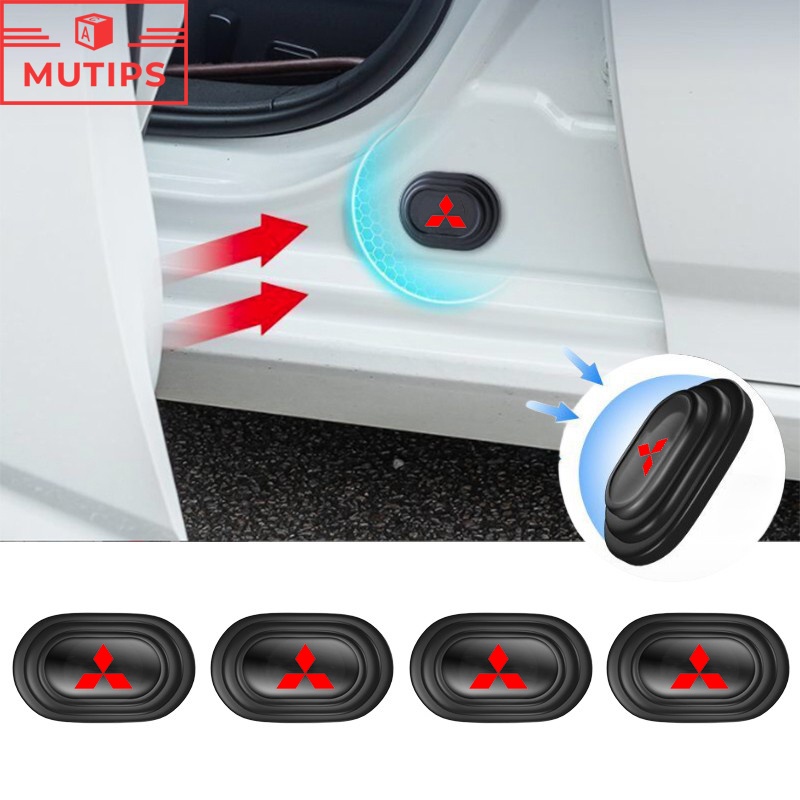 Mitsubishi 12 ชิ้น แผ่นสติกเกอร์ซิลิโคน ลดเสียงรบกวน ป้องกันการชน สําหรับติดประตูรถยนต์บ Xpander Cross Triton Outlander Pajero Sport ASX Grandis Attrage Mirage