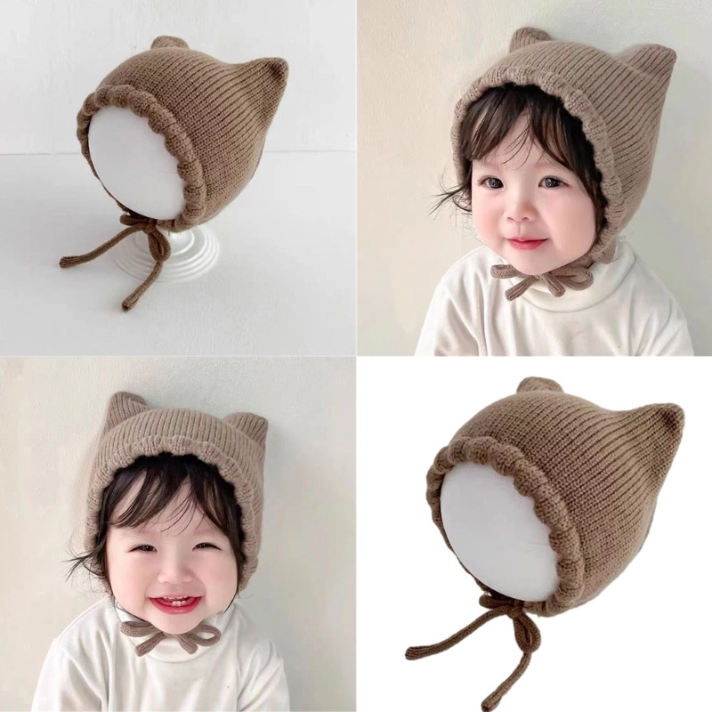 Omg* หมวกถัก ลายการ์ตูน ให้ความอบอุ่น ใส่สบาย สําหรับเด็กทารก เหมาะกับฤดูใบไม้ร่วง ฤดูหนาว