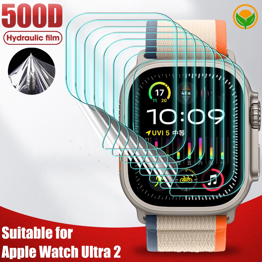 ฟิล์มไฮโดรเจล กันรอยนิ้วมือ ความไวแสงสูง สําหรับ Apple Watch Series 9 Ultra 2 HD