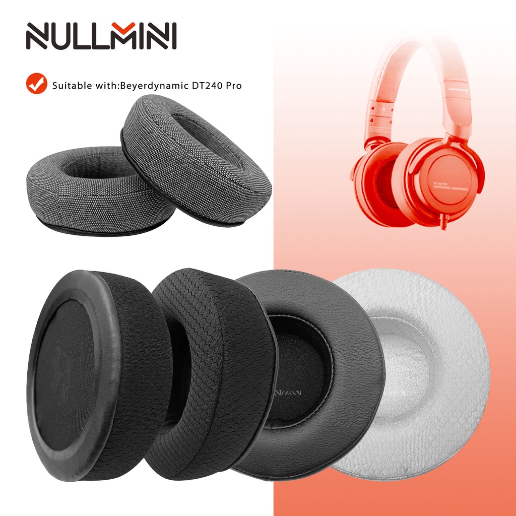 NullMini เปลี่ยนแผ่นรองหูฟังสําหรับ Beyerdynamic DT240Pro หูฟังแผ่นรองหูฟัง Earmuffs Velour ปลอกแขนแ
