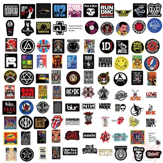 100Pcs/Set ❉ Mixed Rock Band . Rock'n'Roll Art Series 02 Stickers ❉ Waterproof DIY Fashion Decals Doodle Stickers