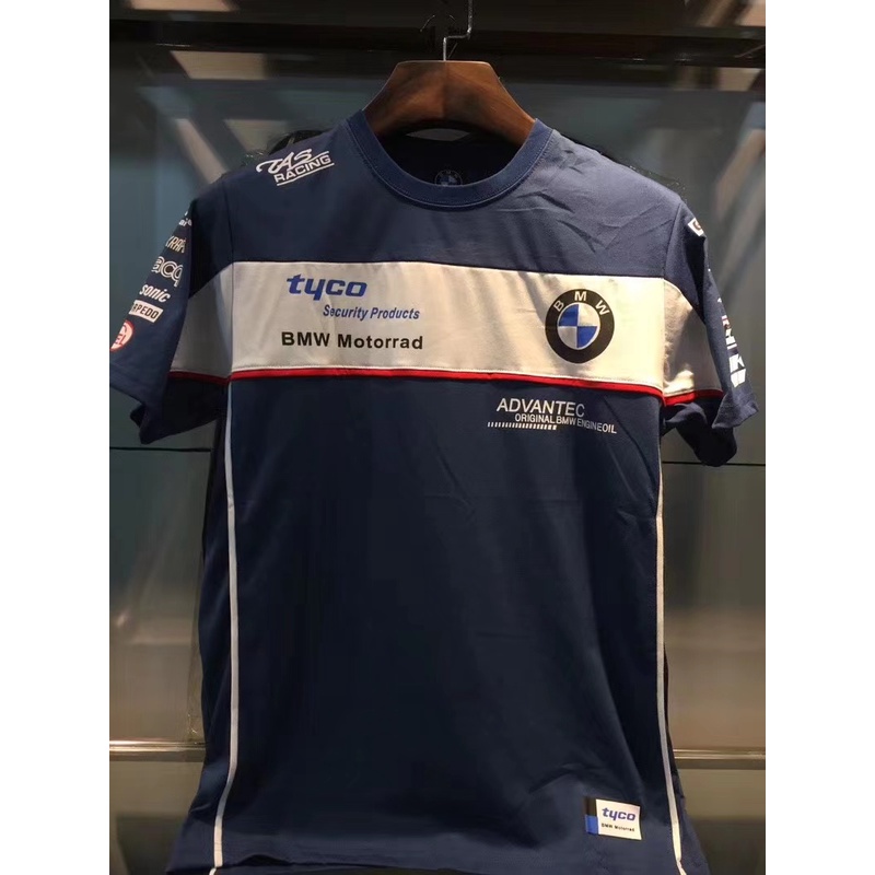 ใหม่ MOTO GP เสื้อยืดแขนสั้น ผ้าฝ้ายแท้ พิมพ์ลายรถจักรยานยนต์ BMW